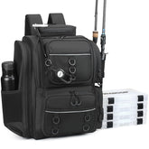 Kelokeli fishing backpack with rod holder for secure gear on the water.