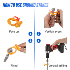 Keltrion sleeve and hand crank included with 14-inch stakes for easy installation.