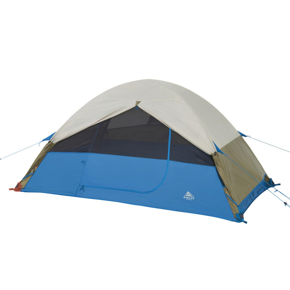 Kelty Ashcroft 2P tent with full-coverage rainfly for all-weather shelter.