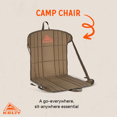 Kelty Camp Chair close-cell padding keeps you dry outdoors.