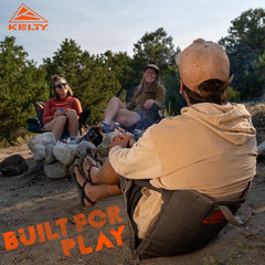 Kelty Camp Chair trail-break setup shows adjustable angle for comfort.