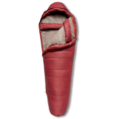 Kelty Cosmic 0 Down Mummy Bag footbox view supports natural foot comfort on long nights
