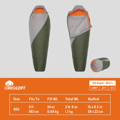 Kelty Cosmic Synthetic bag footbox detail shows roomy space for toes