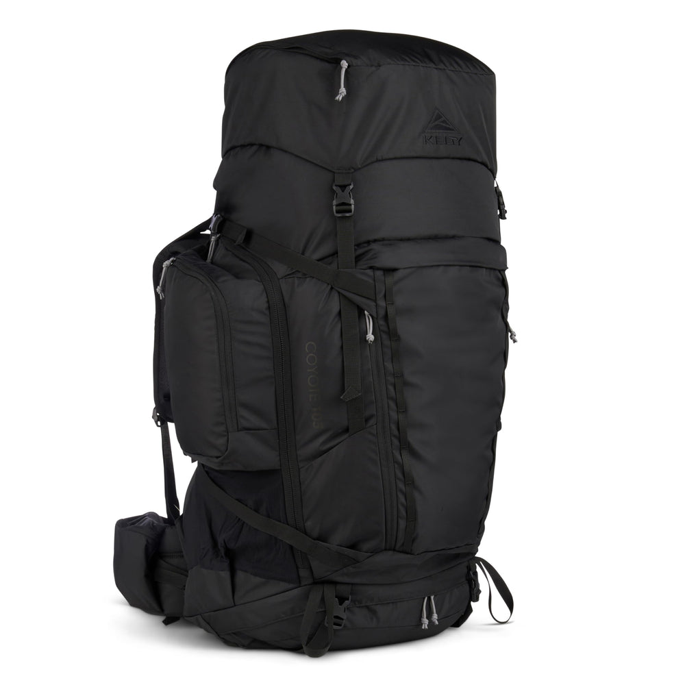 Kelty Coyote 105L pack on trail, showcasing ample capacity for multi-day trips.