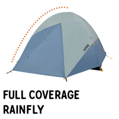 Kelty Discovery Element rainfly-coverage provides full weather protection and gear shelter.