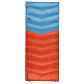 Kelty Galactic Down 30 Degree sleeping bag, side view in Rooibos Tea, ideal for lightweight backpacking.