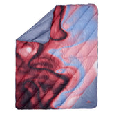 Kelty Galactic Down Blanket Cranberry fabric texture for cozy warmth.
