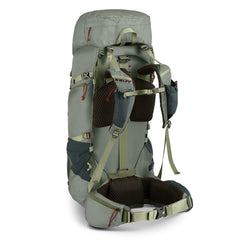 Kelty Glendale 65L back panel and adjustable suspension for comfort on long hikes.