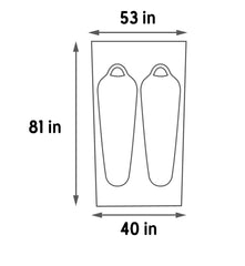 Kelty Grand Mesa 2 footprint waterproof tarp adds weather resistance on damp campsites
