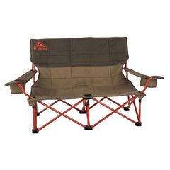 Kelty Low Loveseat front view shows a spacious two-seat layout for outdoor comfort.