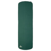 Kelty Mistral self-inflating mummy pad during setup for quick camping comfort.