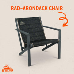 Kelty Rad-Arondack chair folded shows compact 8 lb portability.