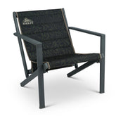 Kelty Rad-Arondack chair front view in Black Fern offers portable campsite comfort.