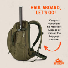 Kelty Redwing Traveler Backpack stowable hip belt for flexible comfort