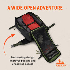 Kelty Redwing Traveler with dedicated laptop sleeve to protect gear on commutes.
