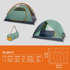 Kelty Tallboy interior space reveals 86 sq ft of roomy living area.