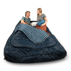 Kelty Tru.Comfort Doublewide CloudLoft insulation for warm, quick-drying comfort.