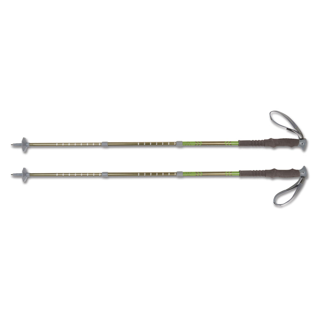Kelty Upslope 2.0 trekking poles with padded wrist straps for comfortable grip on trails.