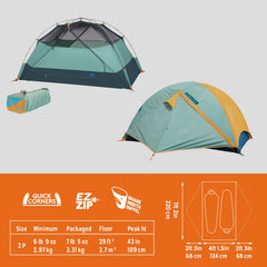 Kelty Wireless tent two-vestibules storage keeps gear organized