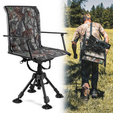 KEMIMOTO 360-degree silent swivel chair in camo for stealthy hunting.