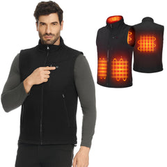 KEMIMOTO heated vest front view showing compact warmth for daily wear.