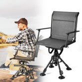 KEMIMOTO hunting blind chair 360-degree rotation enables silent repositioning for hunting.