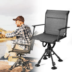 KEMIMOTO hunting blind chair 360-degree rotation enables silent repositioning for hunting.