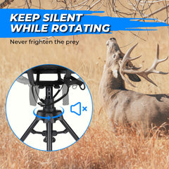 KEMIMOTO hunting blind chair heavy-duty frame supports up to 320 lbs on rugged terrain.