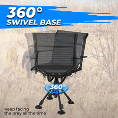 KEMIMOTO hunting blind chair height adjustment helps find comfortable shooting height.