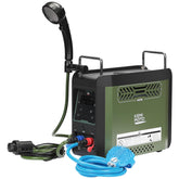 KEMIMOTO portable hot water heater front view ready for camping