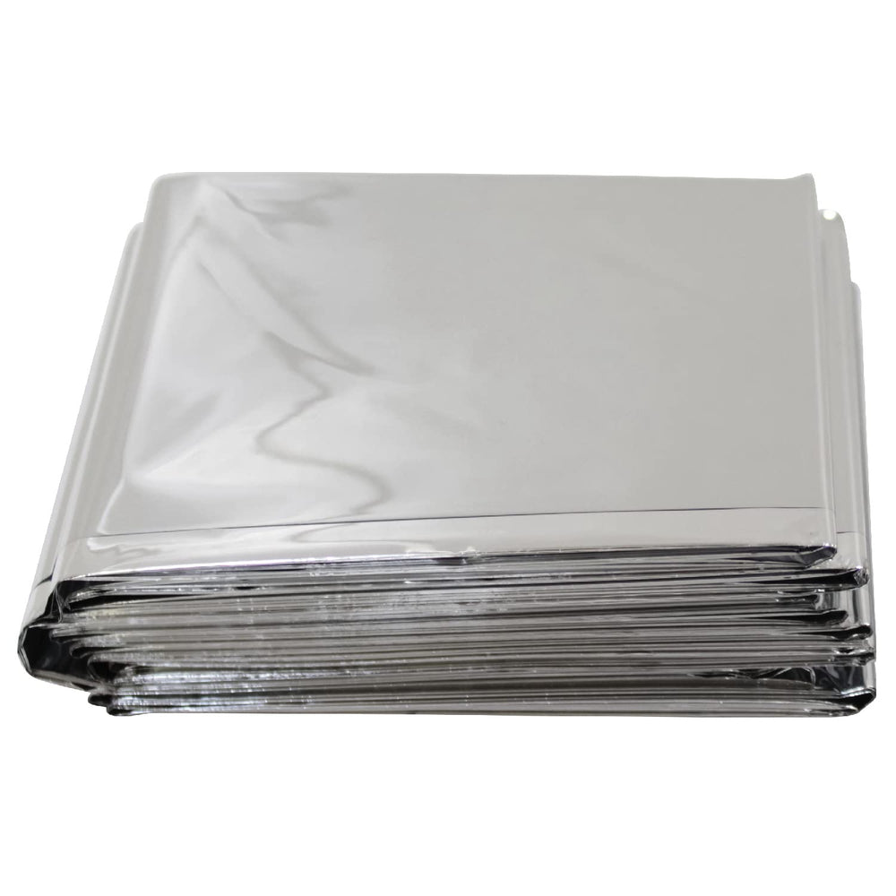 Kemp USA Mylar blanket folded in a kit provides quick warmth on the go.