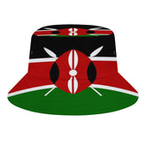 Kenyan Flag bucket hat sun hat shading you while staying stylish during outdoor outings.