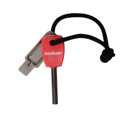 Kershaw Firestarter magnesium firesteel closeup highlights spark capability