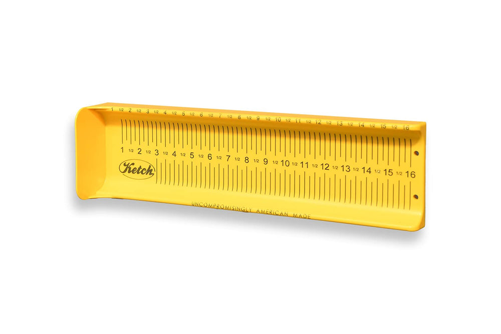 KETCH Karbonate 16-inch ice fishing ruler for quick, accurate measurements on the ice.
