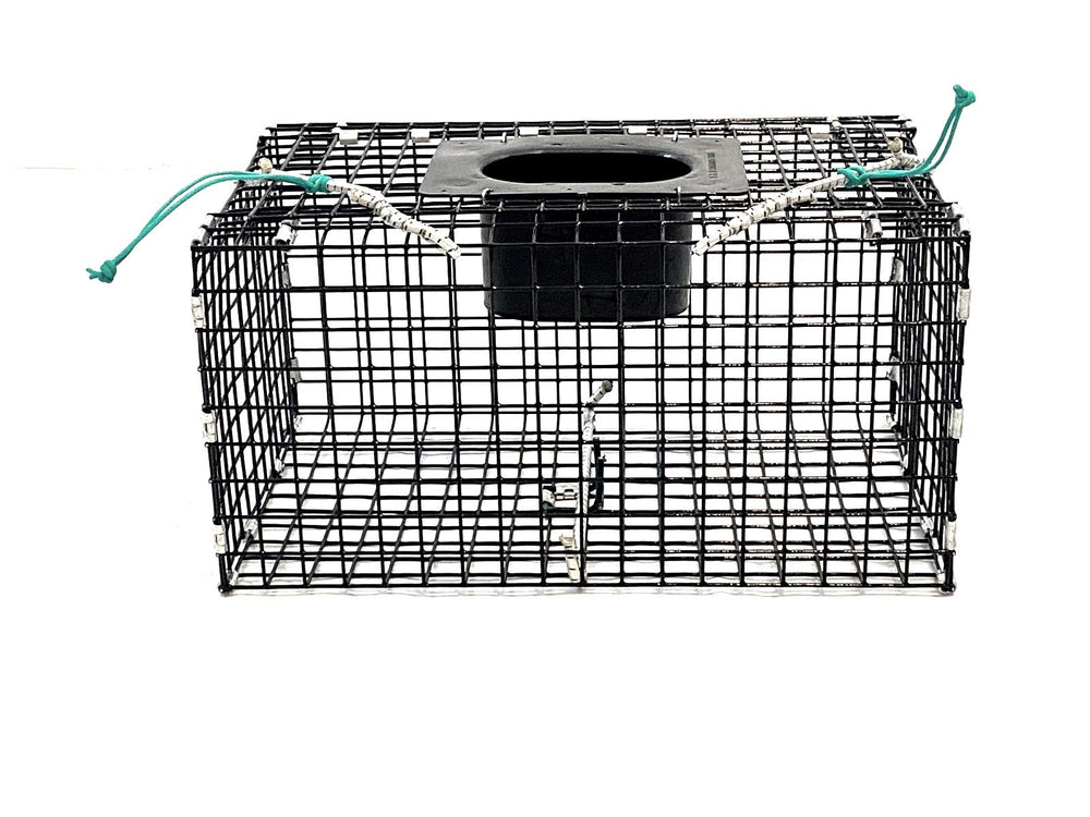 Ketcham Supply Green Crab Trap front view with PVC-coated mesh for durable, easy handling