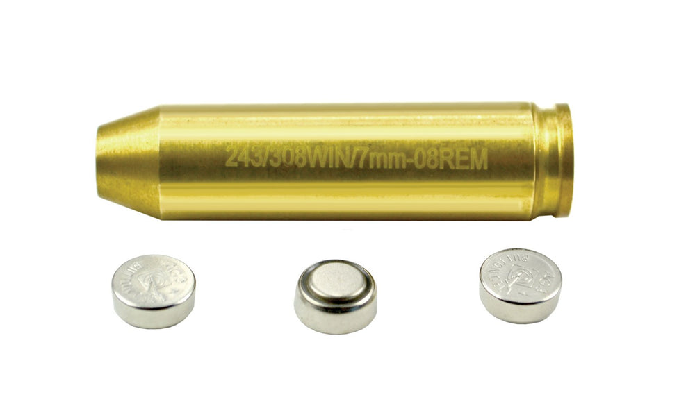 Kexuan laser boresight for .243/308 rifles enabling quick zeroing.