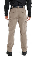 KFUBUO water resistant tactical pants showing protective finish for wet conditions.