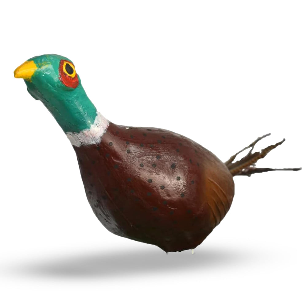 KHAMPA 3D archery target pheasant, front view demonstrates lifelike vitals for realistic practice.