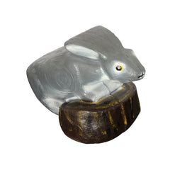 KHAMPA 3D archery target rabbit side view shows replaceable sections for easy transport