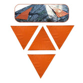 KHAMPA blaze orange safety panel showing 15.75-inch square size for high-visibility positioning