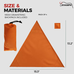 KHAMPA Blaze Orange magnetic panel demonstrates quick attachment to gear