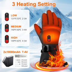 Kibuhain heated gloves windproof nylon shell shields hands in cold conditions.