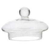 Kichvoe 3-inch clear glass tea lid on pot preserves heat and aroma.