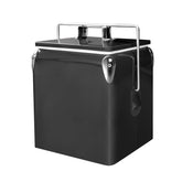 Kickleen Retro Ice Chest 13L front view with chrome exterior, ideal for outdoor entertaining