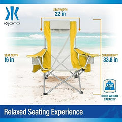 Kijaro Beach Sling detachable organizer stores essentials for quick beach access.