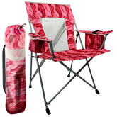 Kijaro Journey Print beach chair open showing stable, comfortable seating for the beach or park.