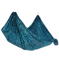 Kijaro lightweight hammock in Journey print, ideal for backpacking comfort and quick setup.