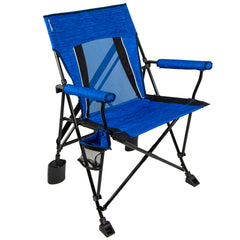 Kijaro Rok-It rocking camp chair in Maldives Blue for smooth outdoor seating