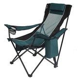 Kijaro Sling Chair in Cayman Blue with built-in cooler for drinks