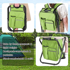 Kikerike backpack stool ergonomic seat with stable support on uneven ground